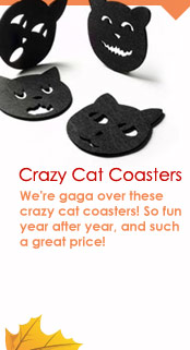 We're gaga over these crazy cat coasters! So fun year after year, and such a great price!